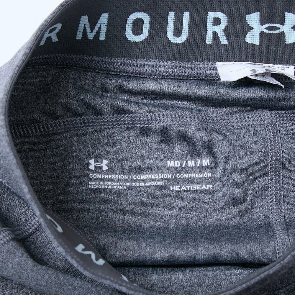 Under Armour Heatgear Compression Leggings Gray Turquoise Sea Green Medium - Picture 6 of 10
